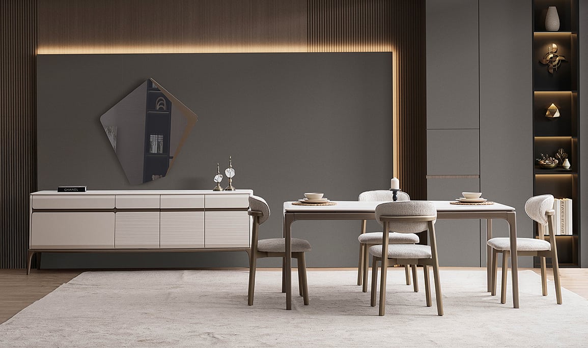 Medusa Home Mobilya - Siesta Bronz Yemek Odası