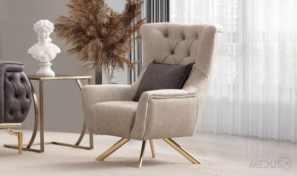 Medusa Home - Silea Luxury Krem Berjer