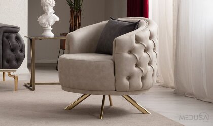 Medusa Home Mobilya - Silea Luxury Plus Berjer - Modern Berjer