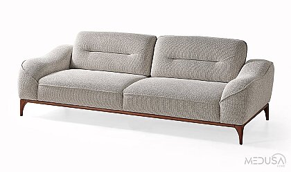Medusa Home Mobilya - Sista Ceviz Üçlü Koltuk