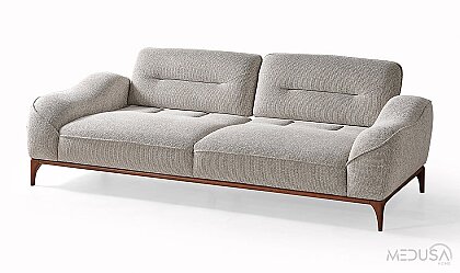 Medusa Home Mobilya - Sista Ceviz Üçlü Koltuk