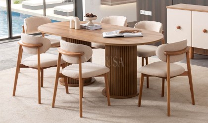 Medusa Home - Soft Bohem Sabit Yemek Masası