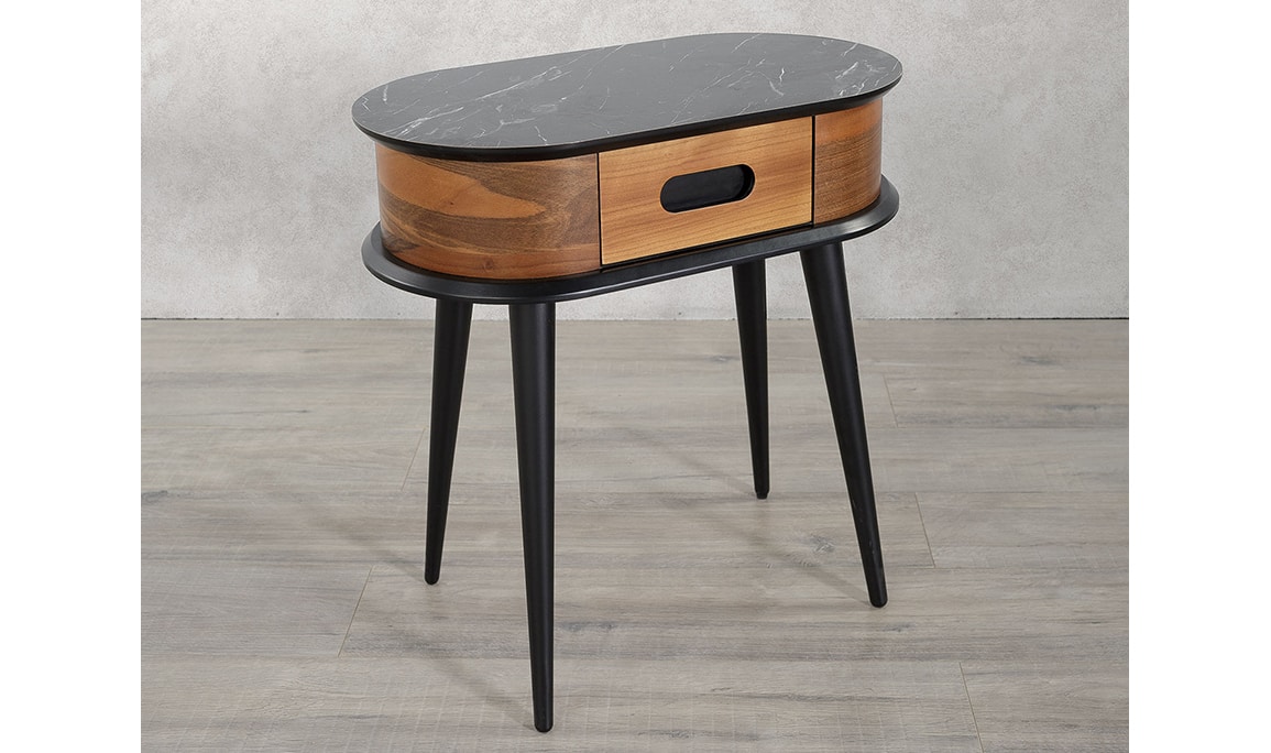 Medusa Home Mobilya - Star Black Yan Sehpa