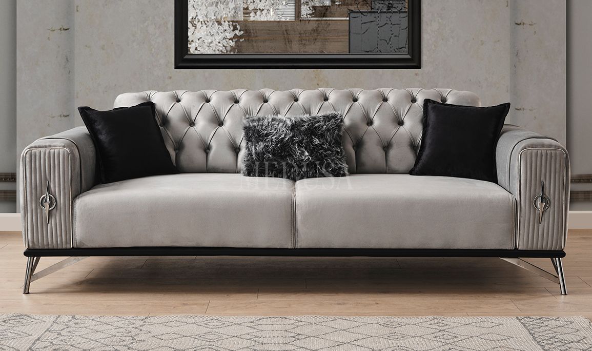 Medusa Home Mobilya - Stronger Üçlü Koltuk Gri