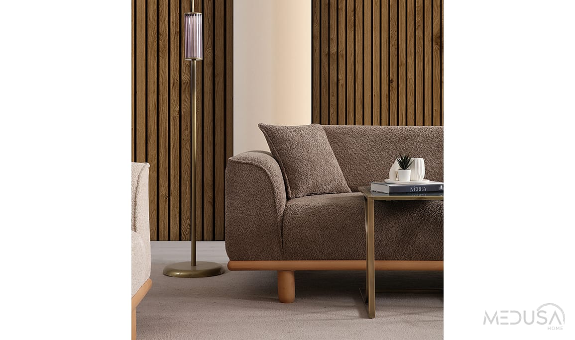 Medusa Home Mobilya - Taç Kahve Üçlü Koltuk