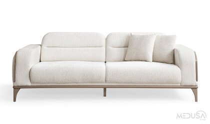 Medusa Home - Tauri Beyaz Üçlü Koltuk