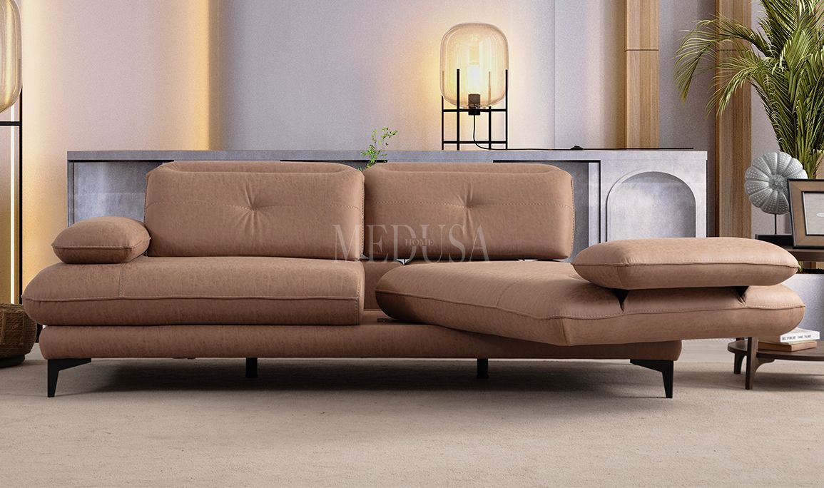 Medusa Home Mobilya - Torino Dinlenmeli Üçlü Koltuk