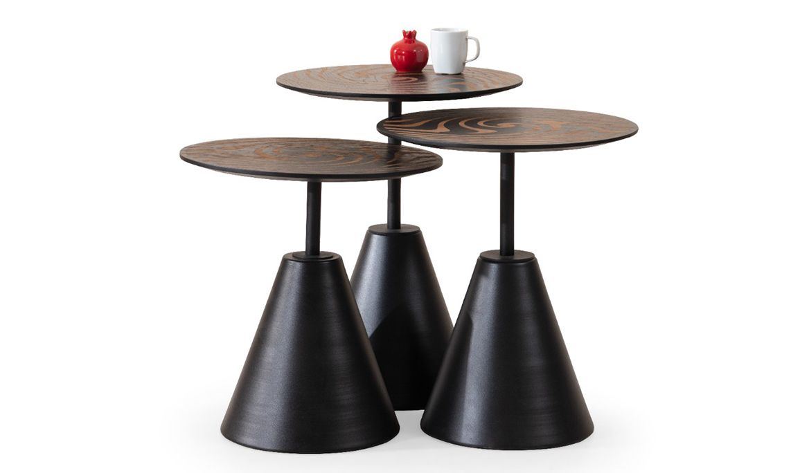 Medusa Home Mobilya - Touch Black Zigon Sehpa