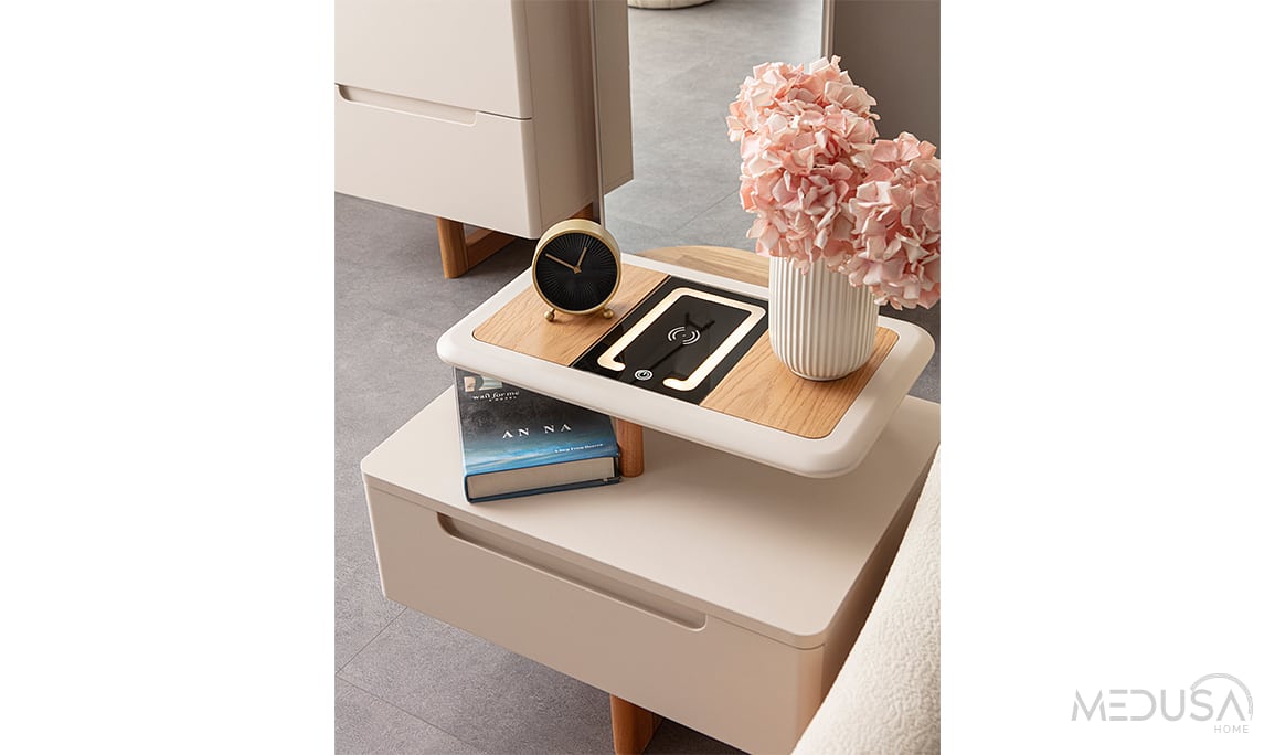 Medusa Home Mobilya - Tuana Şarj İstasyonlu Komodin