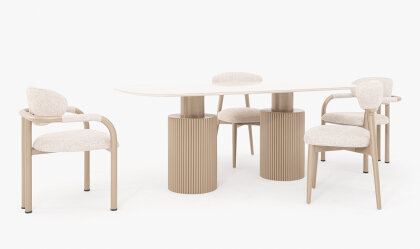 Medusa Home Mobilya - Vague Seramik Yemek Masası