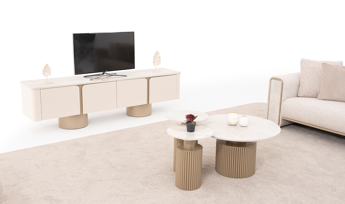 Medusa Home Mobilya - Vague Seramik Yemek Odası