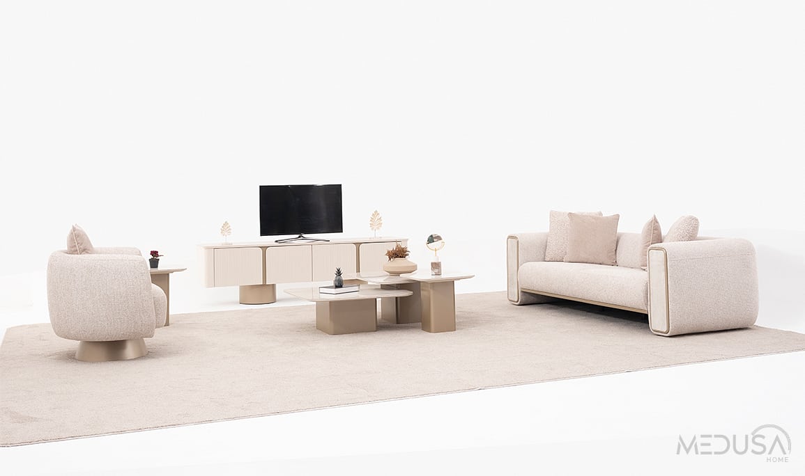 Medusa Home Mobilya - Vague Üçlü Koltuk