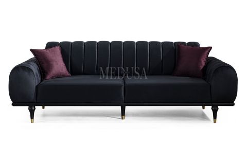 Medusa Home - Valeria Exclusive Yarmalı Üçlü Koltuk