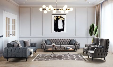 Medusa Home - Valeria Koltuk Takımı Siyah