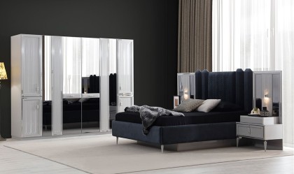 Medusa Home - Velario Gri Yatak Odası