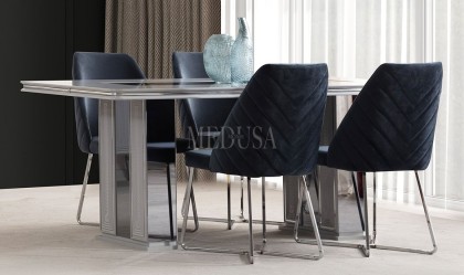 Medusa Home - Velario Gri Yemek Masası