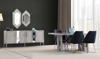 Medusa Home - Velario Gri Yemek Odası