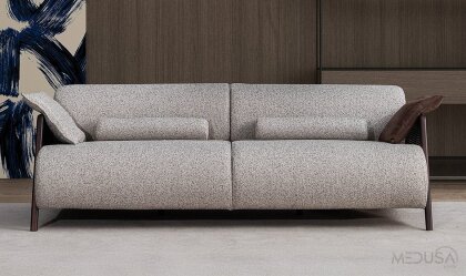 Medusa Home - Velicon Kahve Üçlü Koltuk