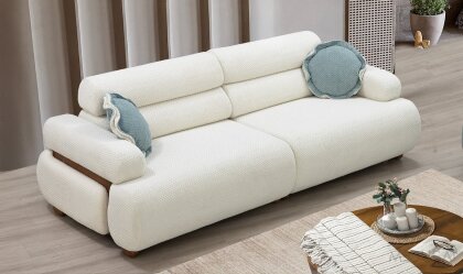 Medusa Home - Vera Beyaz Üçlü Koltuk