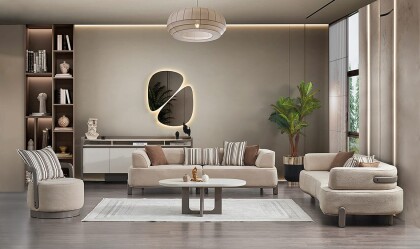 Medusa Home - Vizyon Beige Koltuk Takımı