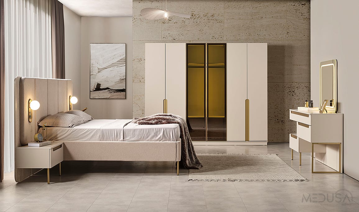 Medusa Home Mobilya - Zara Gold Yatak Odası