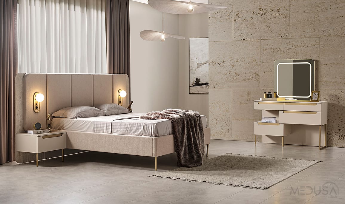 Medusa Home Mobilya - Zara Gold Yatak Odası