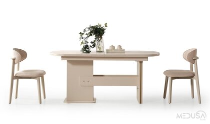 Medusa Home Mobilya - Zara Gold Yemek Masası