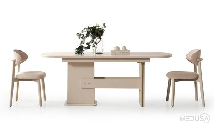 Medusa Home Mobilya - Zara Gold Yemek Masası