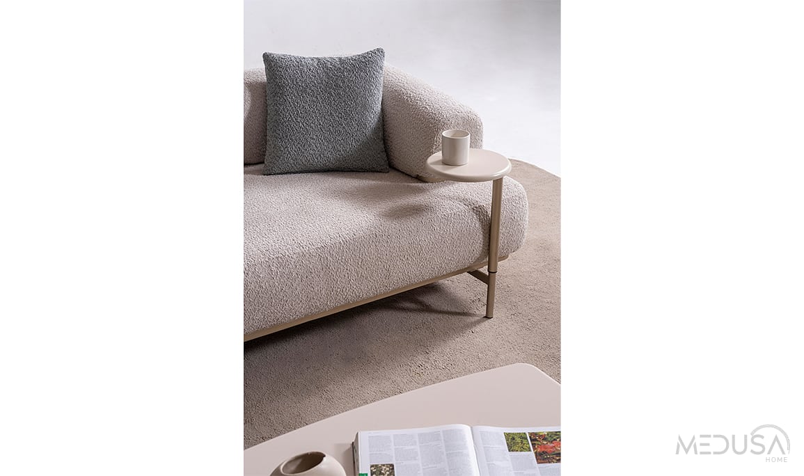 Medusa Home Mobilya - Zenith Krem Üçlü Koltuk