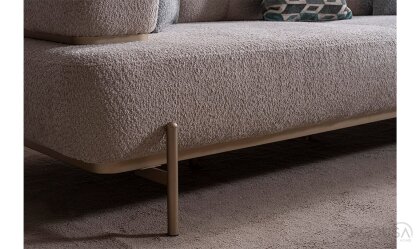 Medusa Home Mobilya - Zenith Krem Üçlü Koltuk